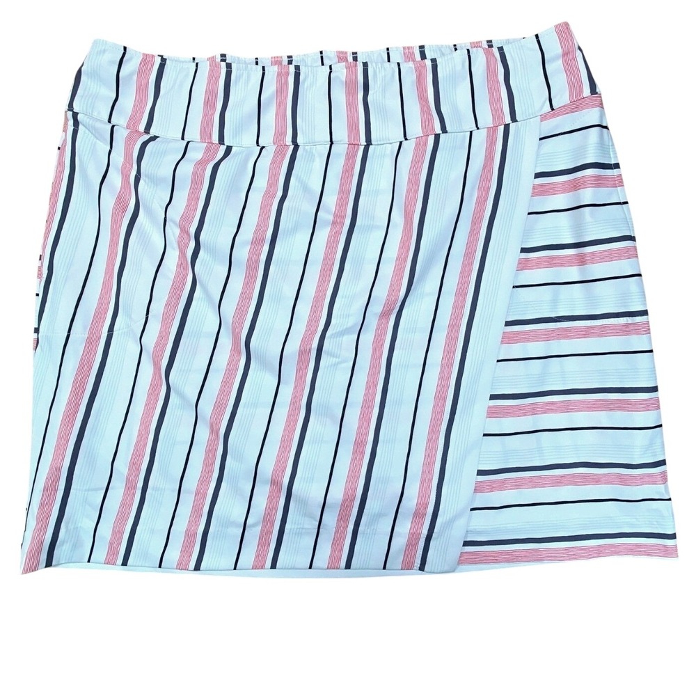Fairway & Greene Ladies Golf Skort XL Striped Pull-On‎ UPF 50+ Activewear NWT